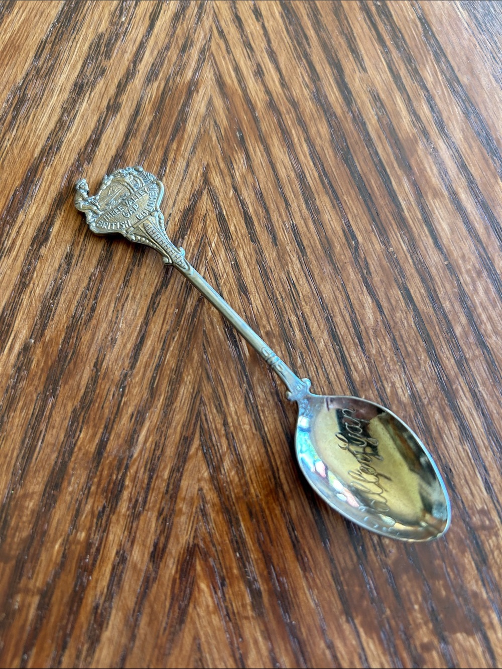 Vintage Three Valley Gap BC  Made in Holland Silver Tone Souvenir Spoon